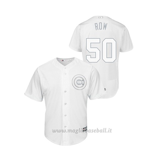 Maglia Baseball Uomo Chicago Cubs Rowan Wick 2019 Players Weekend Row Replica Bianco